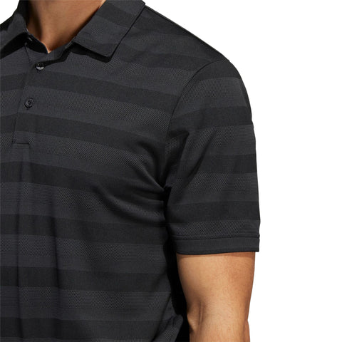 M Polo Two Colour Stripe Schwarz/Grey Six Herren
