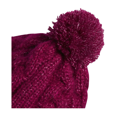 W Pom Beanie Power Berry