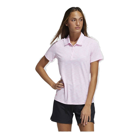 W Spacedye SS Polo Weiß/Pink Damen