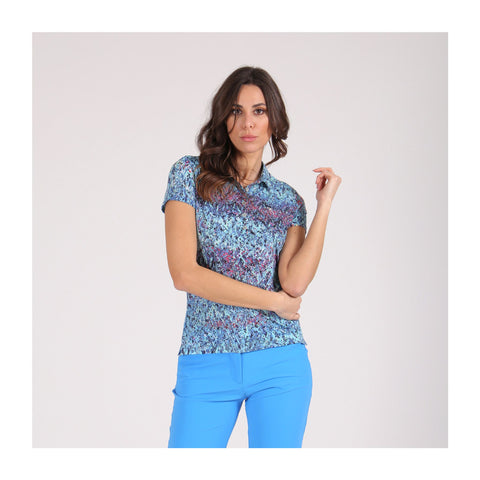 Polo Alberobello W Blau Pink Damen