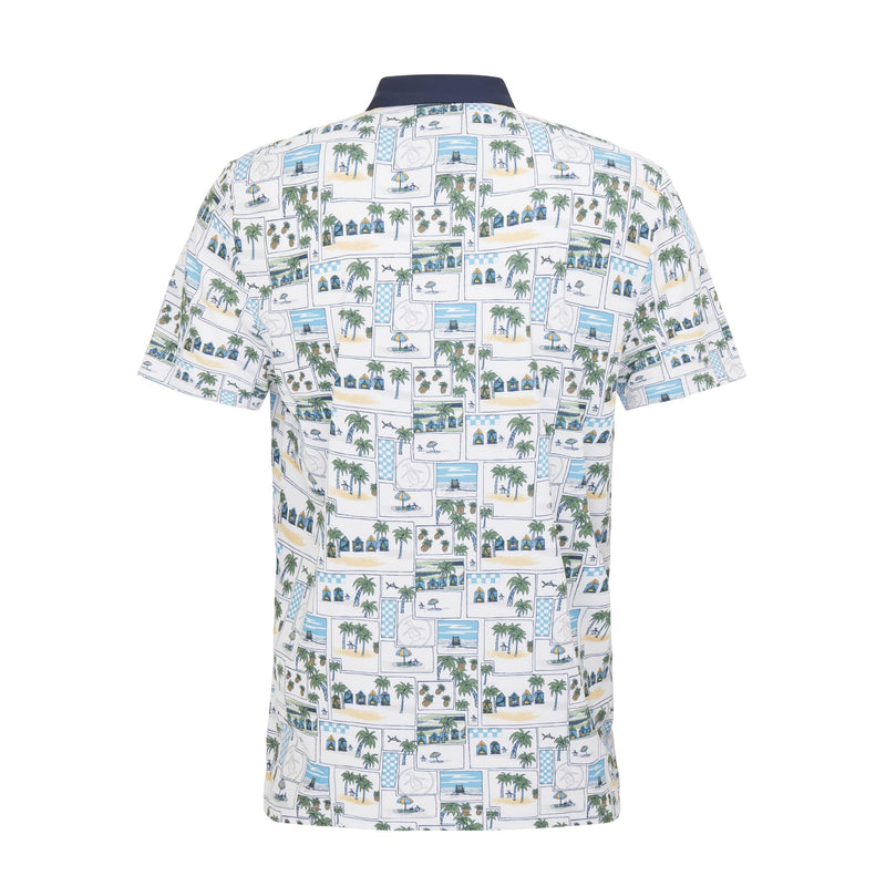 Beach Club Print Poloshirt