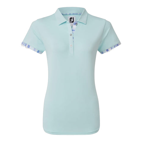 Polo Watercolour Trim Pique Damen