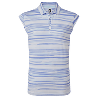 Cap Sleeve Watercolour Print Lisle Polo