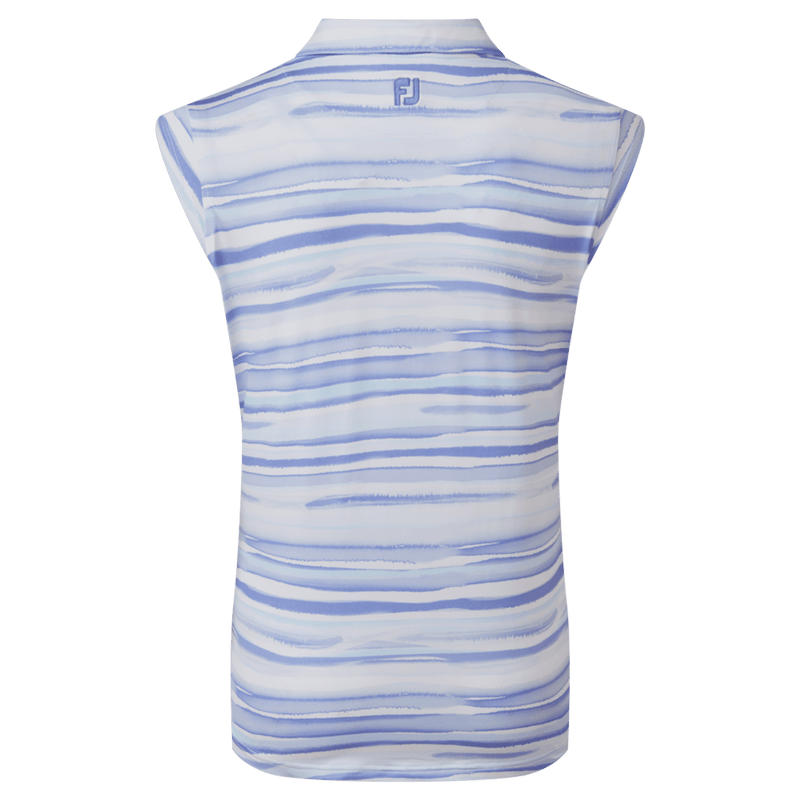 Cap Sleeve Watercolour Print Lisle Polo