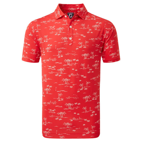Tropic Golf Print Polo Herren