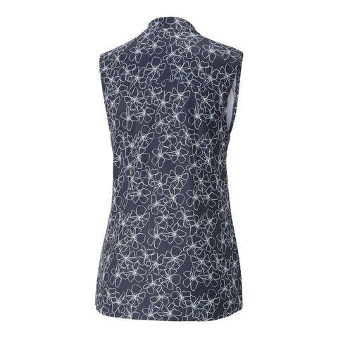 Cloudspun Island Flower Polo aermellos Damen