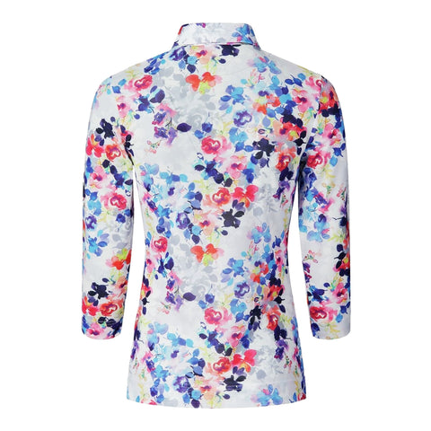 QuickDry Mira Mesh 3/4-Sleeve Polo Damen