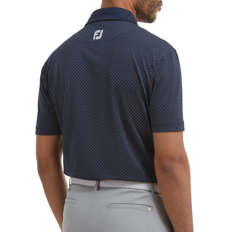 Diamond Dot Print Lisle Polo