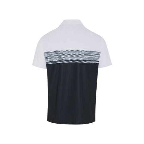 Engineered Novelty Stripe Blocked Print Polo