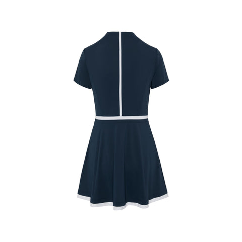 Solid Zip Golfkleid