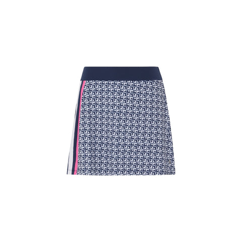 Geo Printed Side Blocked Skort