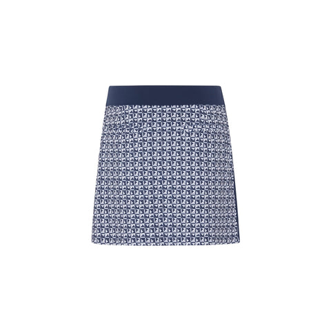 Geo Printed Side Blocked Skort