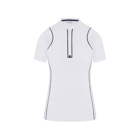Mesh Sleeve Frontzip Shirt