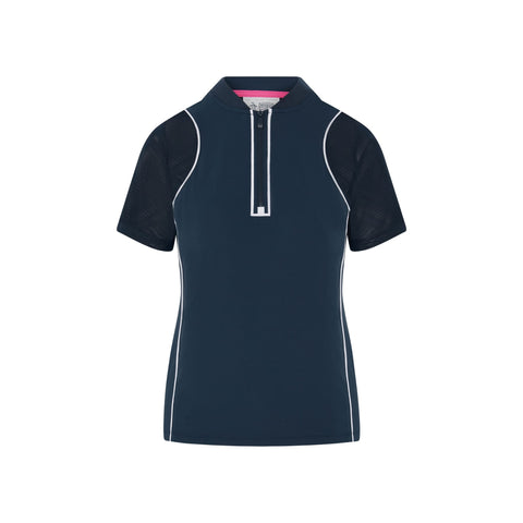 Mesh Sleeve Frontzip Shirt