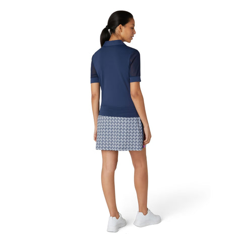 1/2-Sleeve Mesh Blocked Polo
