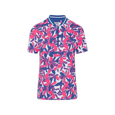 Floral Print Mock Neck Shirt