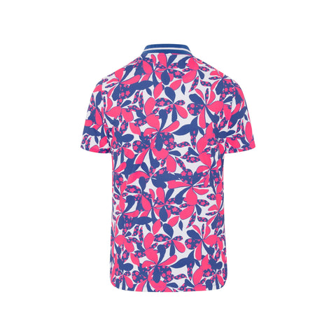 Floral Print Mock Neck Shirt