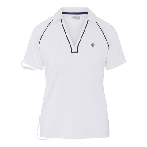 V-Neck Colour Polo Damen
