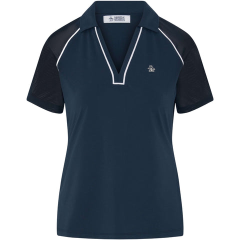 V-Neck Colour Polo Damen