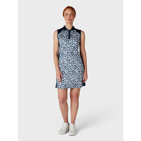 Two Tone Geo Sleeveless Kleid