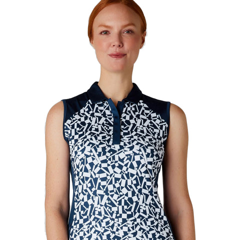 Two Tone Geo Sleeveless Kleid Damen