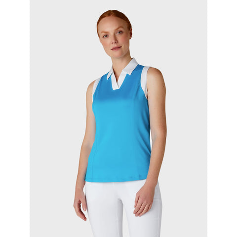 Sleeveless Colorblock Polo