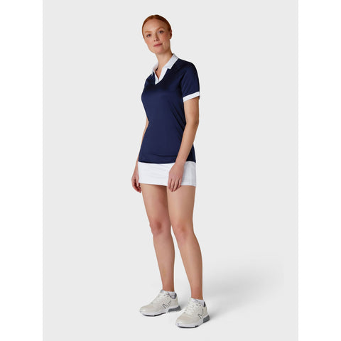 Short Sleeve V-Placket ColorBL Shirt