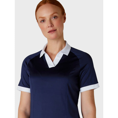 Short Sleeve V-Placket ColorBL Shirt