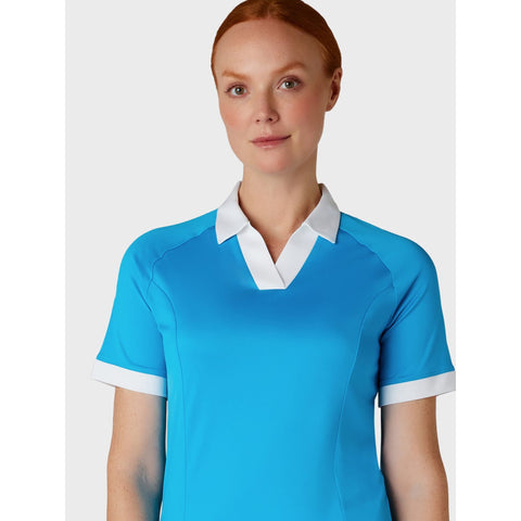 Short Sleeve V-Placket ColorBL Shirt
