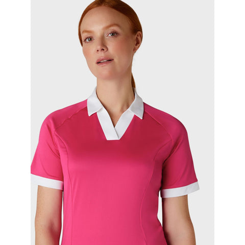 Short Sleeve V-Placket ColorBL Shirt