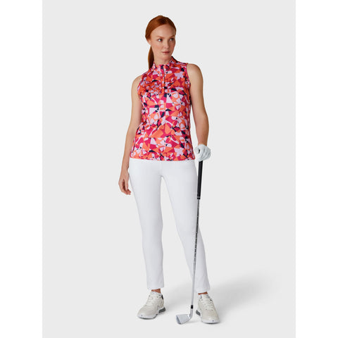 Geometric Floral Sleeveless Shirt