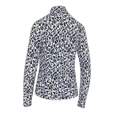 Two Toned Geo Printed Shirt Damen