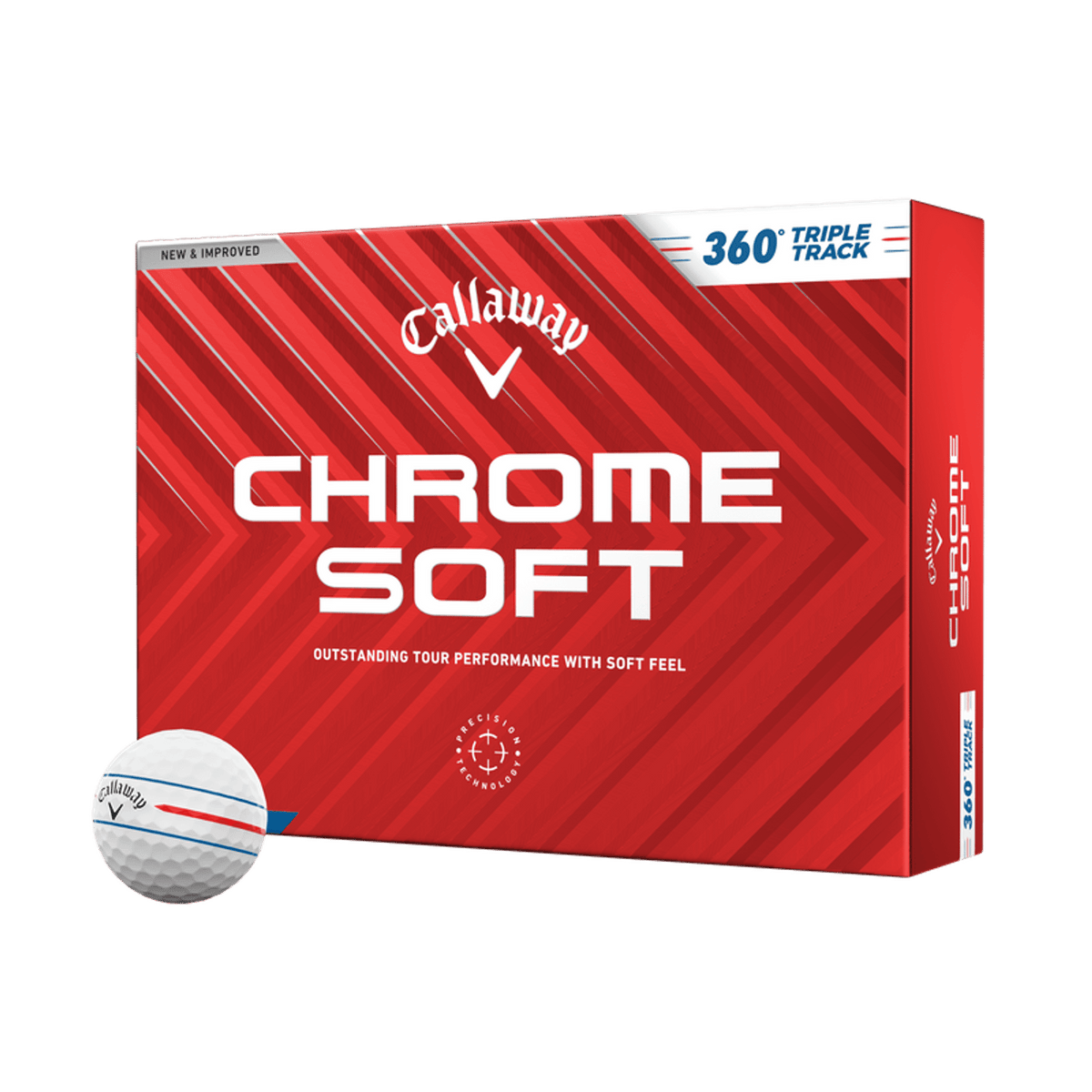Chrome Soft 360 Triple Track Golfbälle (2024)