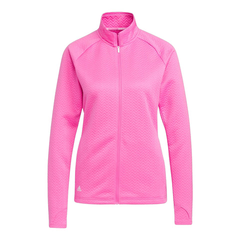 W Texture Full Zip Layer Pink Damen