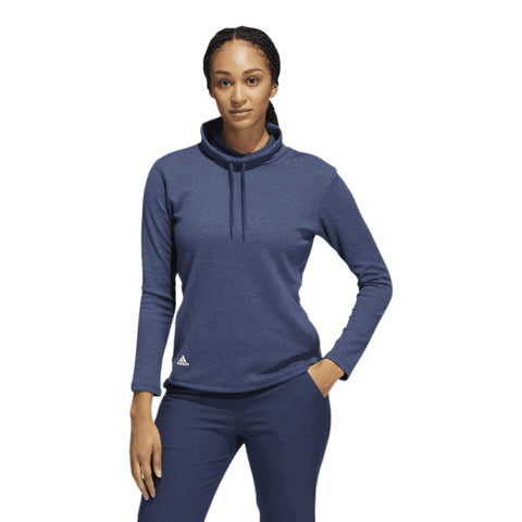 High Mock Golf Pullover Crew Navy Melange Damen Damen