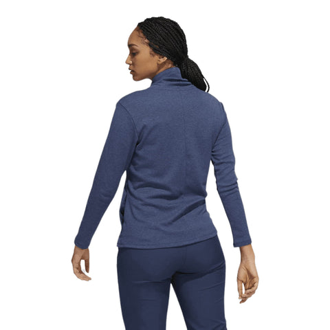 High Mock Golf Pullover Crew Navy Melange Damen Damen