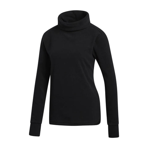 W Sweater Polarfleece Mock Schwarz Damen