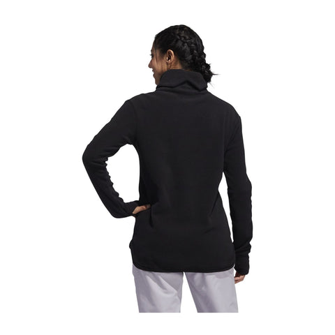 W Sweater Polarfleece Mock Schwarz