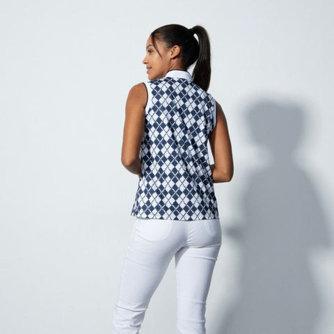 Abruzzo Argyle Sleeveless Polo Shirt