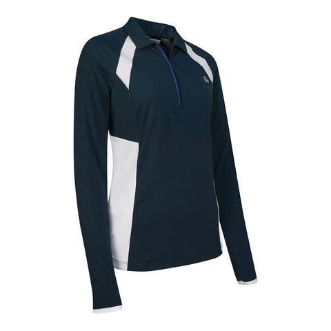 Colorblock Zip Poloshirt Herren