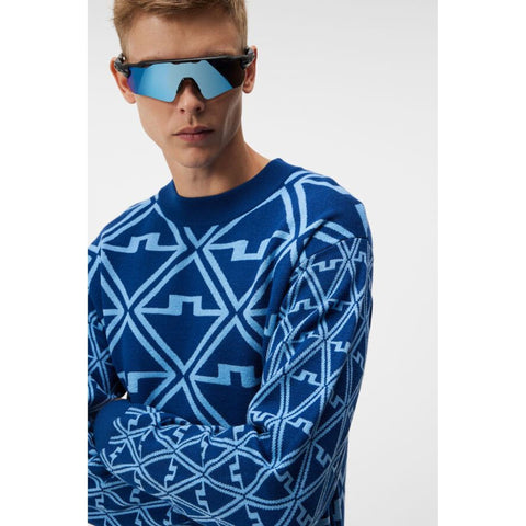 Isaac Jaquard Knitted Sweater