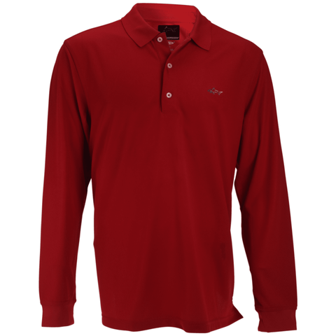 Pique Langarm-Poloshirt