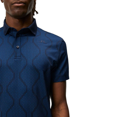 Mat Jacquard Regular Fit Poloshirt Herren