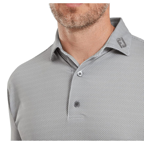 Octagon Print Lisle Poloshirt Herren