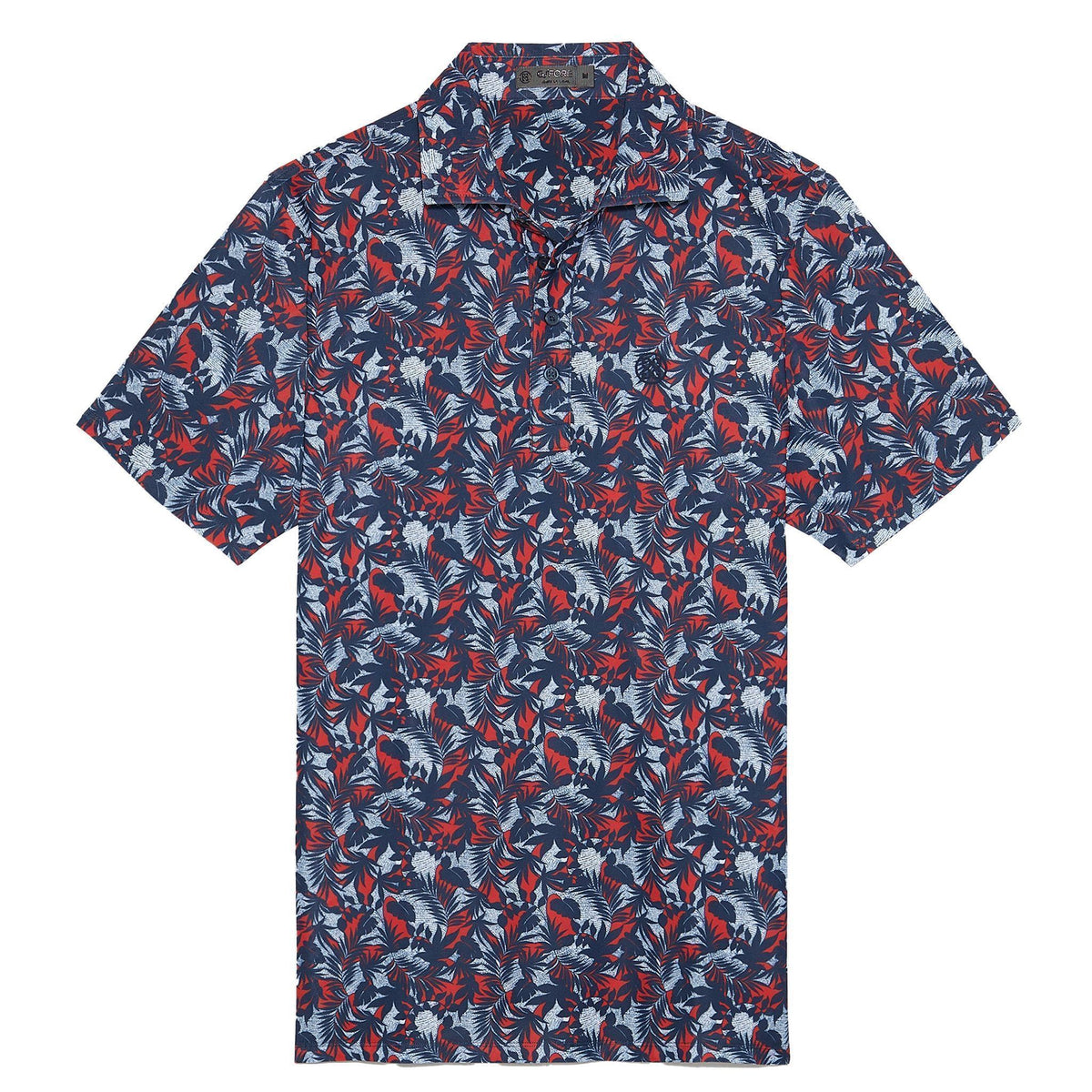 Palm Fronds Tech Piqué Slim Fit Poloshirt
