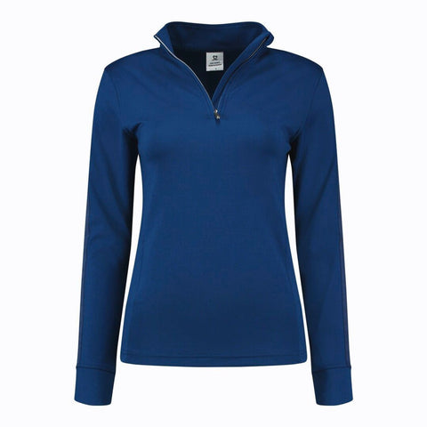 Polo Half Neck Langarm Damen Spectrum Blue