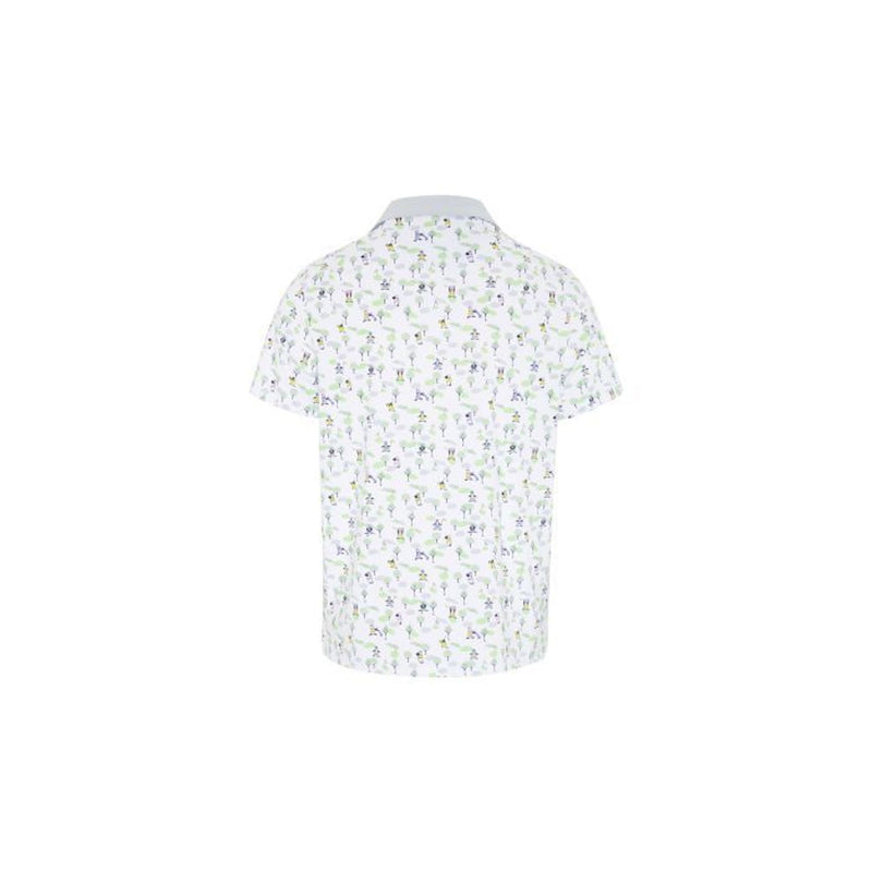 Pete 'N The Course Colour Block Print Polo