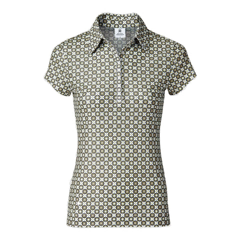 Daily Oron Mesh Polo Mustergelb Damen