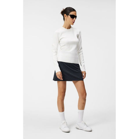 W Louise Rib Jacquard Knit Weiß