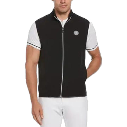 Full Zip Vest Mixed Media Herren Caviar XL Herren